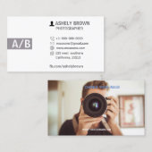 Fotograf-moderne Fotografie-Visitenkarte Visitenkarte (Vorne/Hinten)