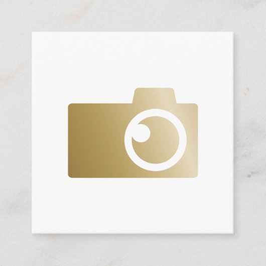 Fotograf-moderne Goldkamera-Logo-Fotografie Quadratische Visitenkarte (Vorderseite)