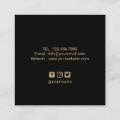 Fotograf Moderne Goldreschbahn Fotografie Quadratische Visitenkarte (Rückseite)