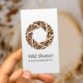 Fotograf Moderne Leopard Shutter Fotografie Visitenkarte