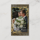 Fotograf Moderne Schwarz & Gold Fotografie Visitenkarte (Vorderseite)