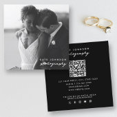 Fotograf Moderne Script Fotografie QR Code Quadratische Visitenkarte