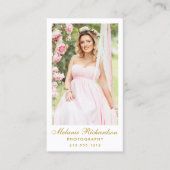 Fotograf Modernes Gold Script-Foto Visitenkarte (Vorderseite)