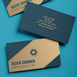 Fotograf Navy & Gold Visitenkarte