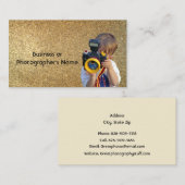 Fotograf oder Kamera Store humorvoll GoldBG Visitenkarte (Vorne/Hinten)