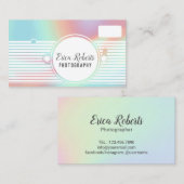 Fotograf Pastel Camera Fotografie Visitenkarte (Vorne/Hinten)