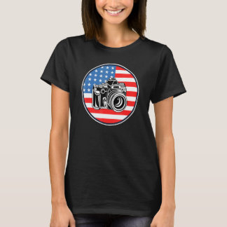 Fotograf Patriotic US Flag 4. T-Shirt
