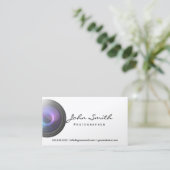Fotograf Pearl White Business Card Visitenkarte (Stehend Vorderseite)