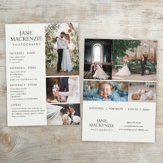 Fotograf | Preislisten | Flache Karte