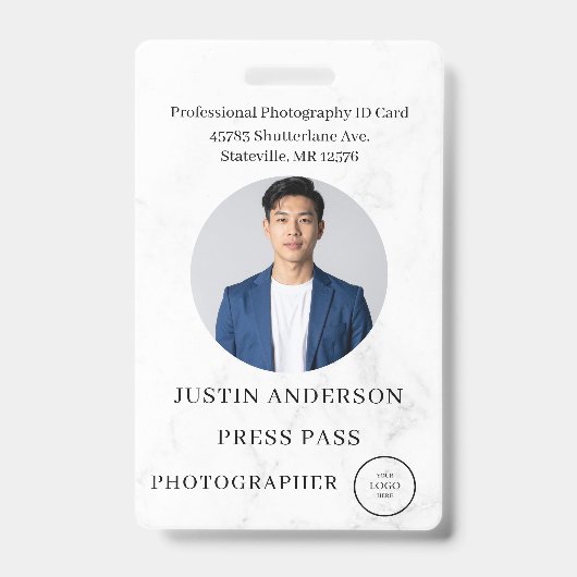 Fotograf Pressejournalist Ausweis Custom Abzeichen (Vorderseite)