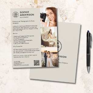 Fotograf Professionelle Fotografie Geschäft Flyer
