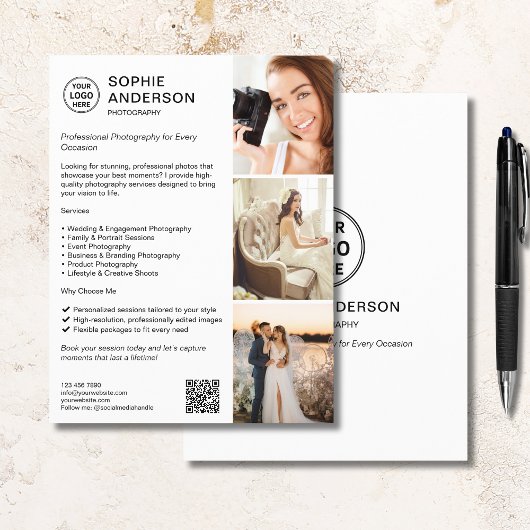 Fotograf Professionelle Fotografie Geschäft  Flyer