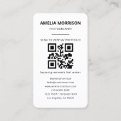 Fotograf QR-Code Foto Einfach Visitenkarte (Rückseite)