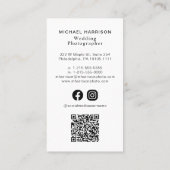 Fotograf QR Code Foto Social Media Visitenkarte (Rückseite)