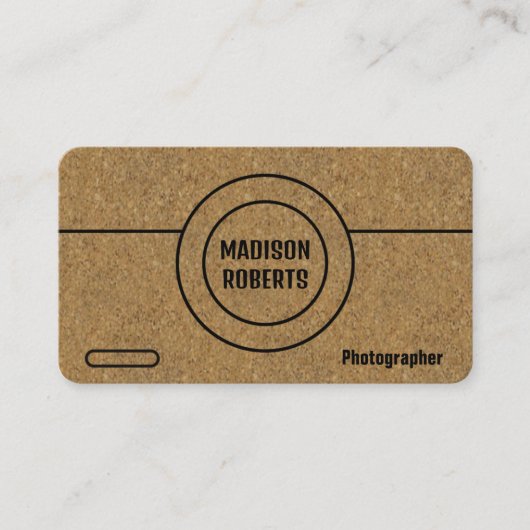 Fotograf QR-Code für braun kraft beruflich Visitenkarte (Vorderseite)