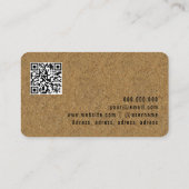 Fotograf QR-Code für braun kraft beruflich Visitenkarte (Rückseite)