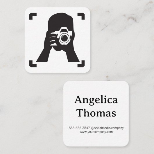 Fotograf Quadratische Visitenkarte (Vorne/Hinten)