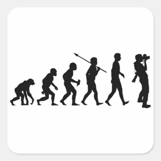 Fotograf Quadratischer Aufkleber (Vorderseite)