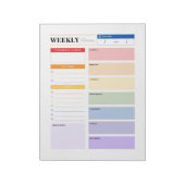 Fotograf Rainbow Weekly Planner Notepad. Notizblock (Rotiert)