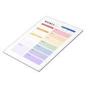 Fotograf Rainbow Weekly Planner Notepad. Notizblock (angewinkelt)