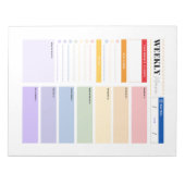 Fotograf Rainbow Weekly Planner Notepad. Notizblock (Vorderseite)