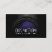 Fotograf Rauchkamera Lens Beruflich Visitenkarte (Vorderseite)