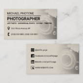Fotograf Retro Vintag Visitenkarte (Vorne/Hinten)