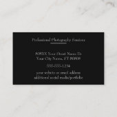 Fotograf Schwarz-Weiß-Fotografie Visitenkarte (Rückseite)