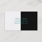 Fotograf Schwarz-weiße Fotokamera Visitenkarte (Rückseite)