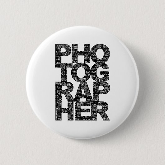 Fotograf - schwarzer Text Button (Vorderseite)