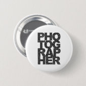 Fotograf - schwarzer Text Button (Vorne & Hinten)