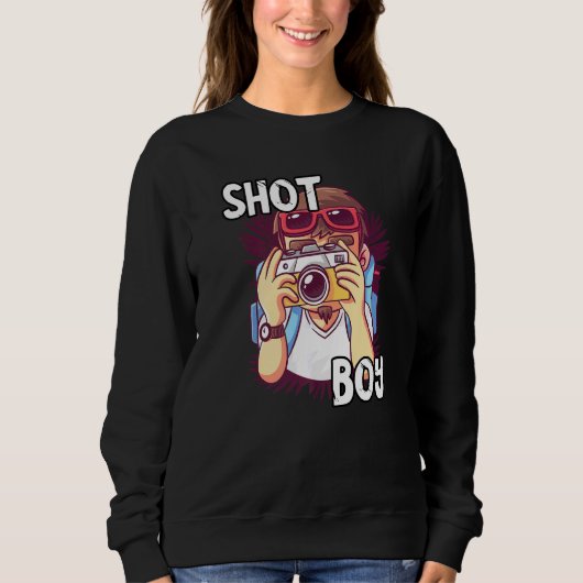 Fotograf Shot Boy Foto Kamerasymbol Fotografie Sweatshirt (Vorderseite)