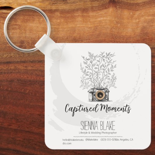 Fotograf Studio Branding Keepake oder Mitarbeiter Schlüsselanhänger (Vorderseite)