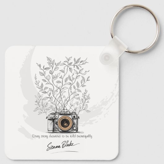 Fotograf Studio Branding Keepake oder Mitarbeiter Schlüsselanhänger (Rückseite)