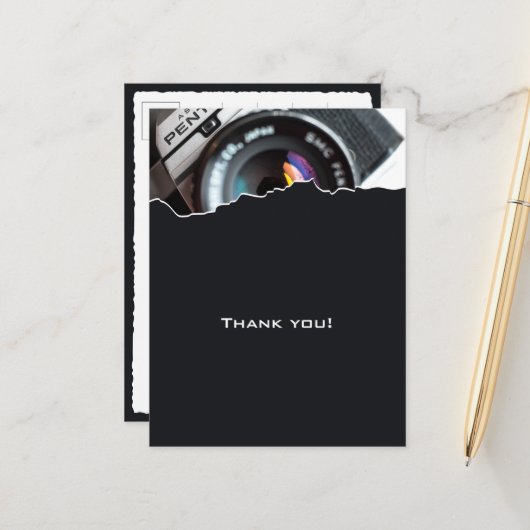 Fotograf Studio Promotions Vielen Dank Postcard Postkarte (Vorderseite/Rückseite Beispiel)