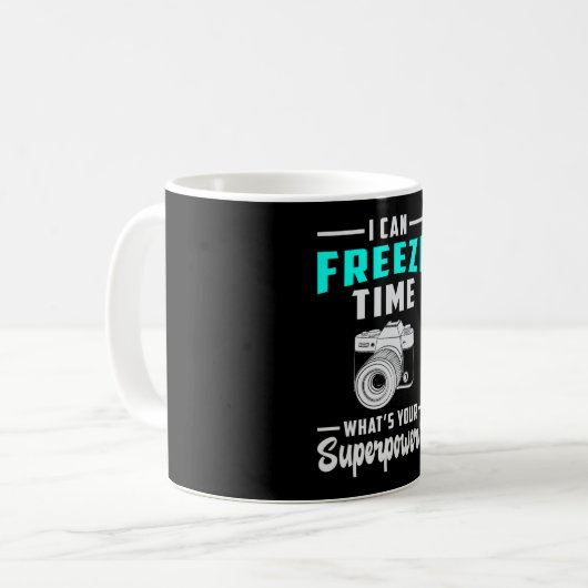 Fotograf Superpower Funny Gift Kaffeetasse (Vorderseite Links)