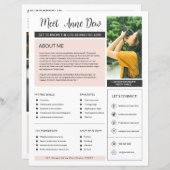 Fotograf über mich Seitenvorlage (Vorne/Hinten)