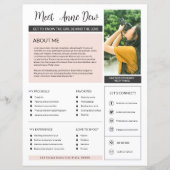 Fotograf über mich Seitenvorlage (Vorderseite)