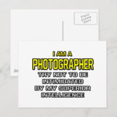 Fotograf... Überlegene Intelligenz Postkarte (Vorne/Hinten)