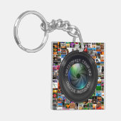 Fotograf und Fotografie-Geschäfts-Kameraobjektiv Schlüsselanhänger (Vorderseite links)