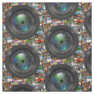 Fotograf und Fotografie-Geschäfts-Kameraobjektiv Stoff