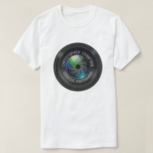Fotograf und Fotografie-Geschäfts-Kameraobjektiv T-Shirt