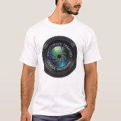 Fotograf und Fotografie-Geschäfts-Kameraobjektiv T-Shirt (Vorderseite)