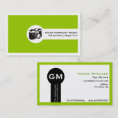Fotograf Unternehmen Visitenkarten Limk grün Visitenkarte (Vorne/Hinten)