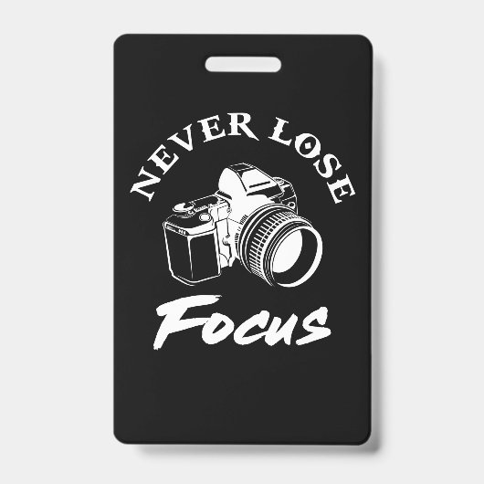 Fotograf verliert nie den Fokus Ausweis (Vorderseite)