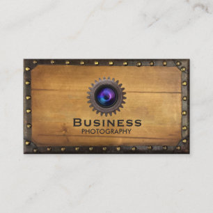 Fotograf Vintage gerahmtes altes Holz Steampunk Visitenkarte