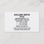 Fotograf Visitenkarte (Rückseite)