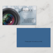 Fotograf-Visitenkarte-moderne graue Lichter Visitenkarte (Vorne/Hinten)