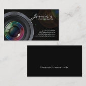 Fotograf-Visitenkarte-moderner schwarzer Visitenkarte (Vorne/Hinten)