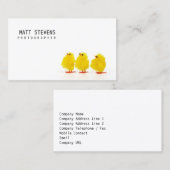 Fotograf Visitenkarte Niedliche Chicks (Vorne/Hinten)